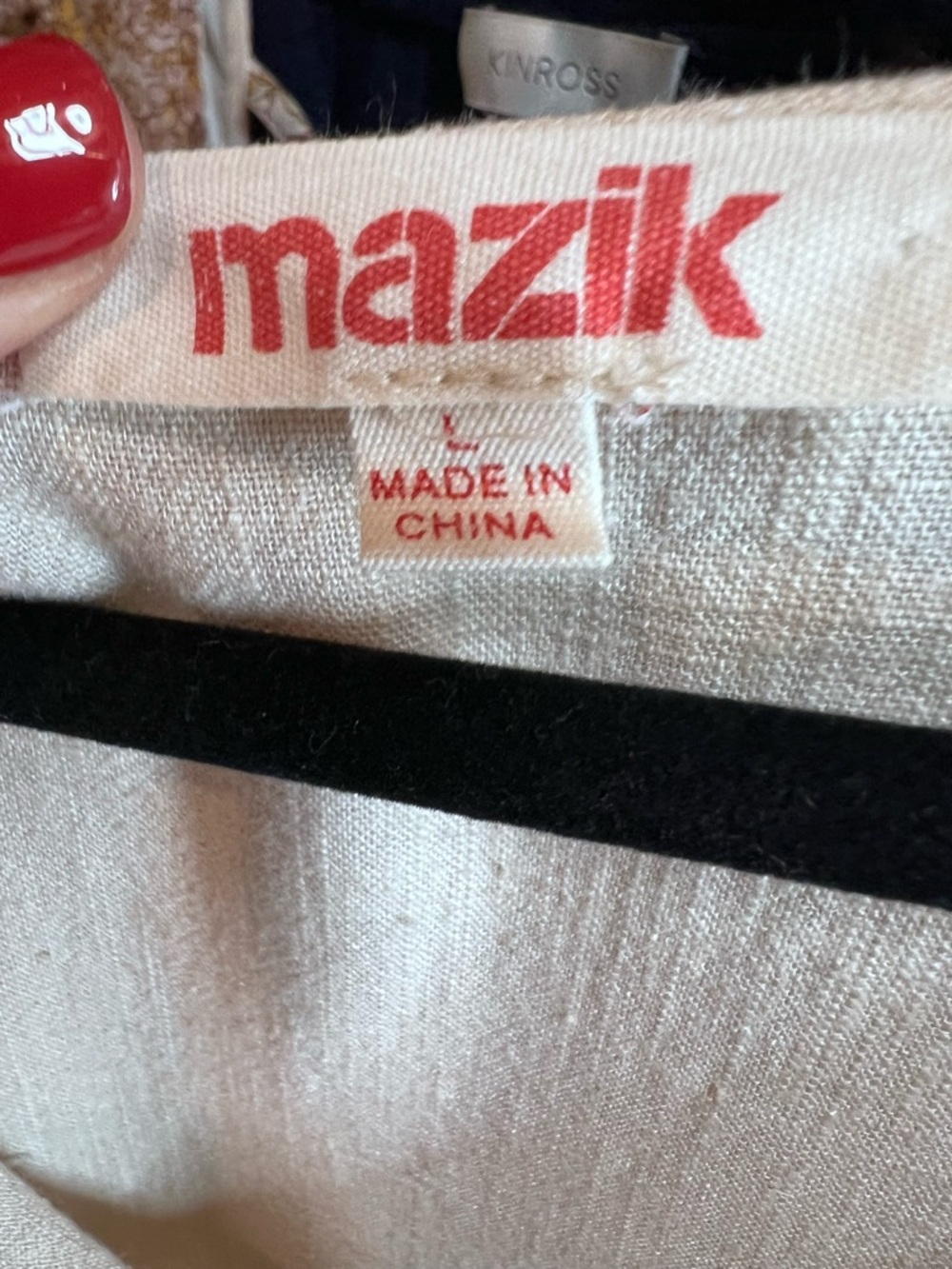 MAZIK Linen Blend Fringed Ruffle Trim Quiet Luxury Shift Dress, L - Picture 11 of 11